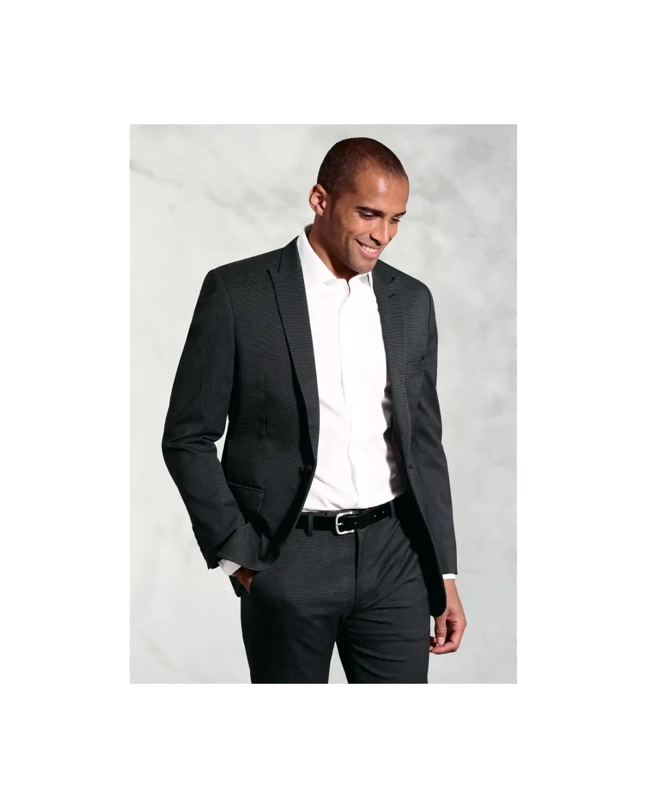 Suit Jackets Brook Taverner Tailored Fit Pegasus Charcoal Pin Dot Washable Suit Jacket £90.00