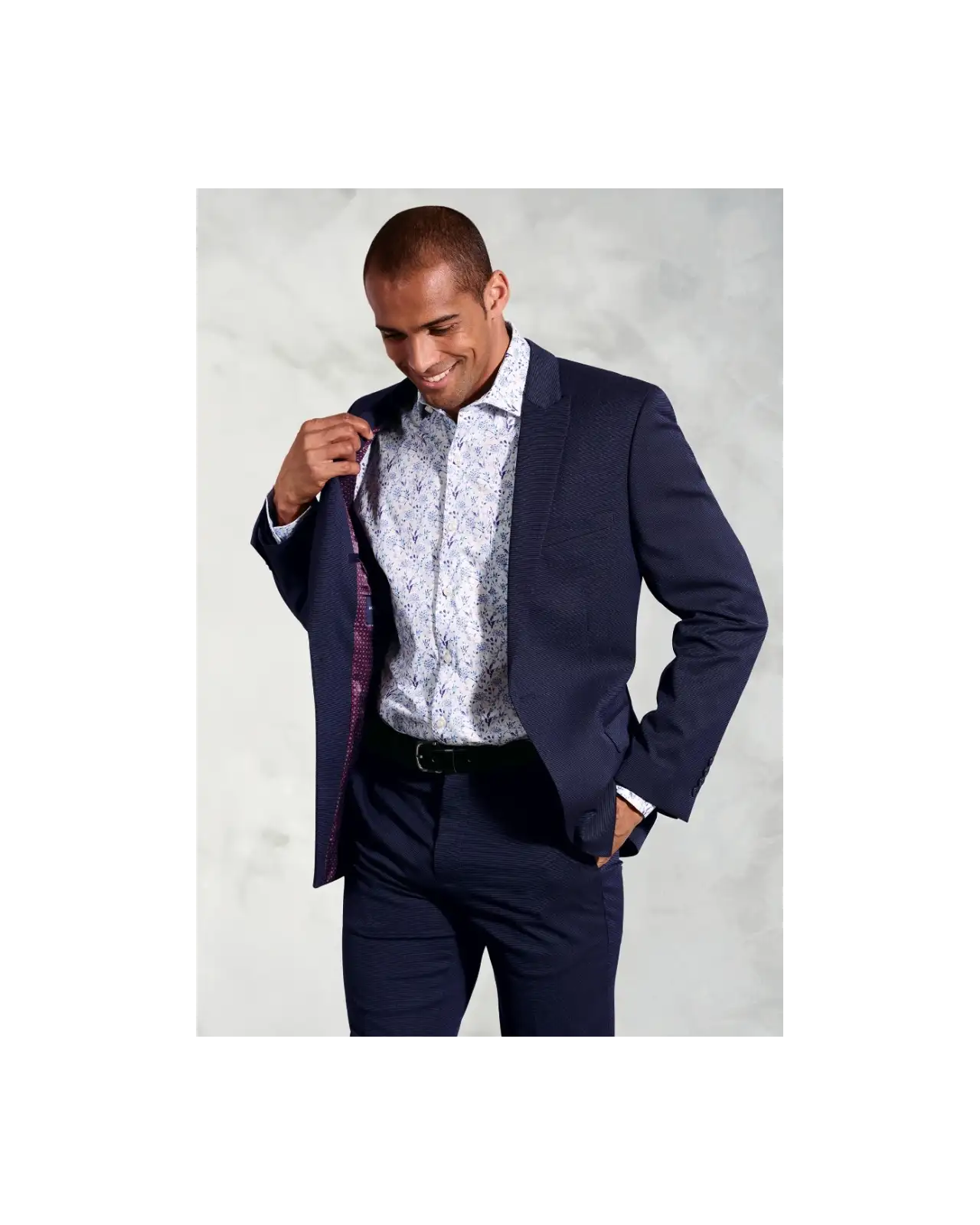 Suit Jackets Brook Taverner Tailored Fit Pegasus Navy Pin Dot Washable Suit Jacket £90.00