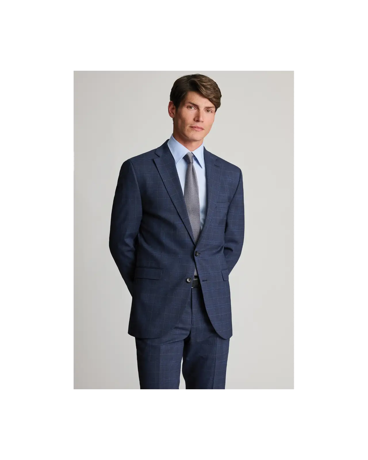 Suit Jackets Brook Taverner Tailored Fit Suffield Navy Check Wool Blend Suit Jacket £134.00