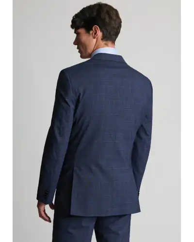 Suit Jackets Brook Taverner Tailored Fit Suffield Navy Check Wool Blend Suit Jacket £134.00