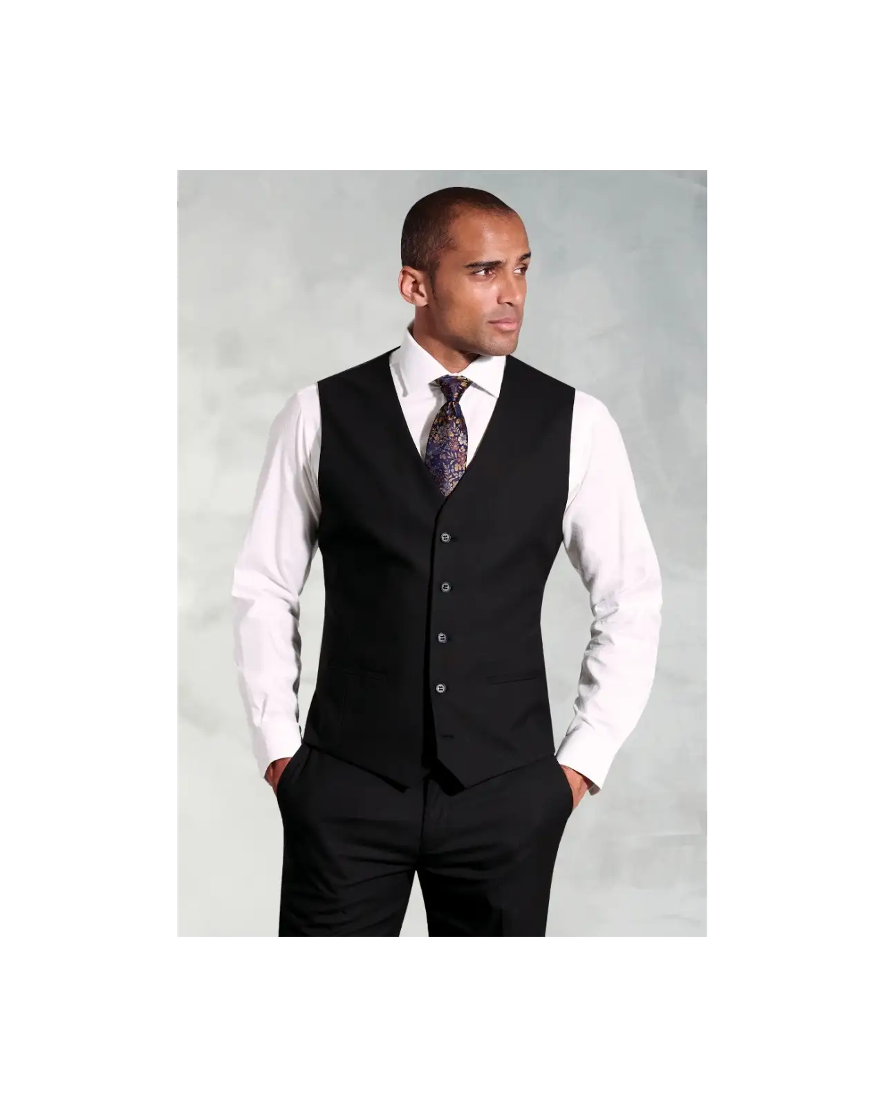 Waistcoats Brook Taverner Tailored Fit Black Waistcoat £44.00