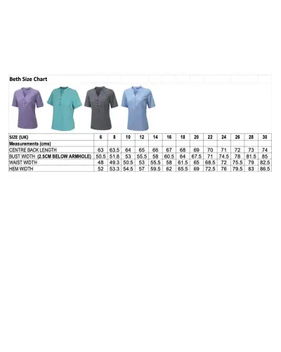 Tops Vortex Designs Beth Berry 3 Button Neck Short Sleeve £28.00