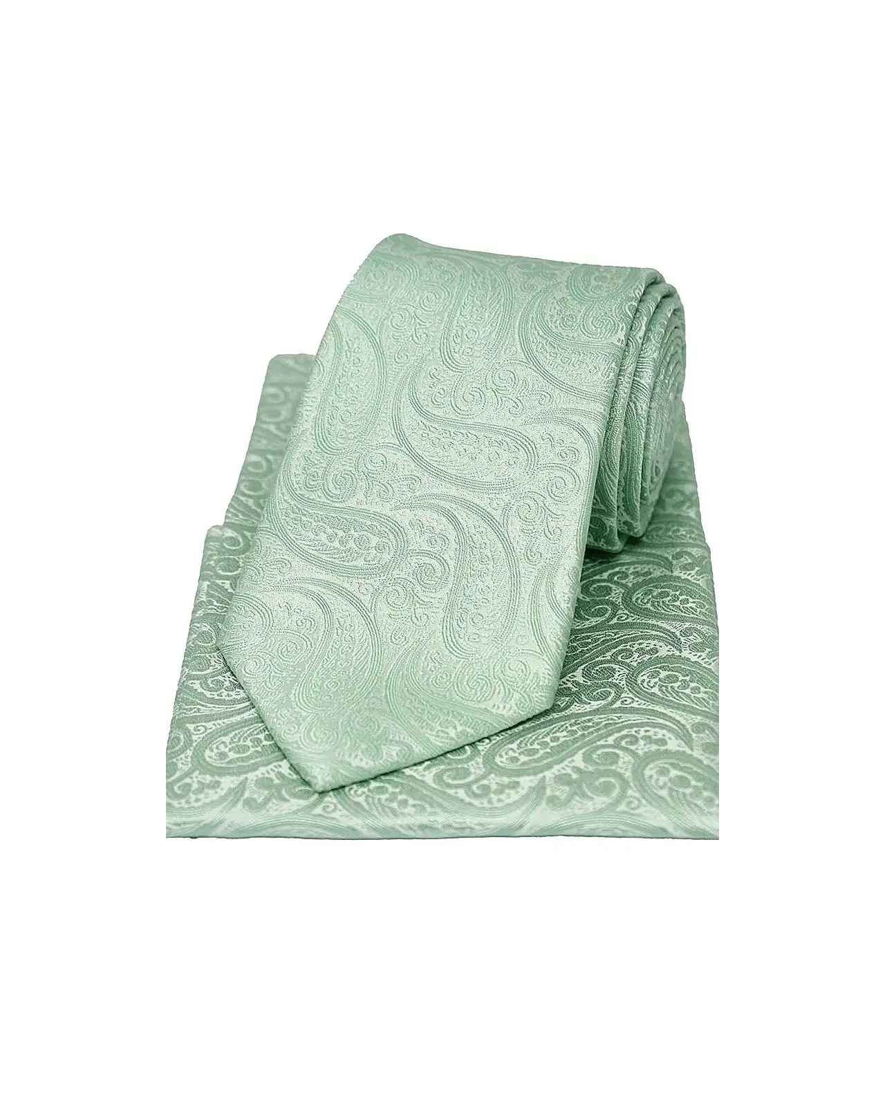 Silk Hankies Soprano Ties Soprano Tonal Mint Paisley Silk Tie And Pocket Square £27.00