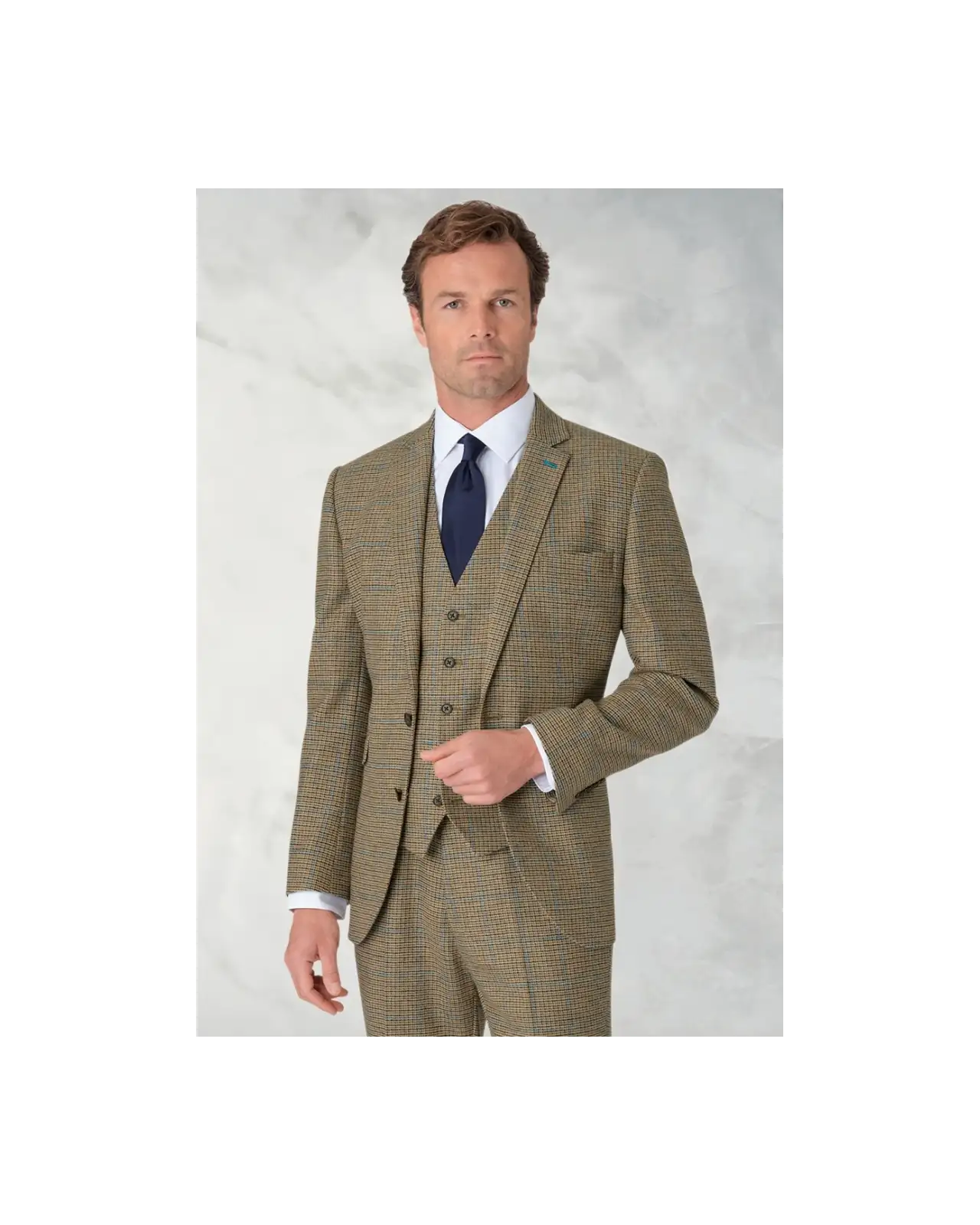 Suit Jackets Brook Taverner Tailored Fit Woolf Green Check British Wool Jacket £224.00