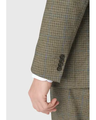 Suit Jackets Brook Taverner Tailored Fit Woolf Green Check British Wool Jacket £224.00