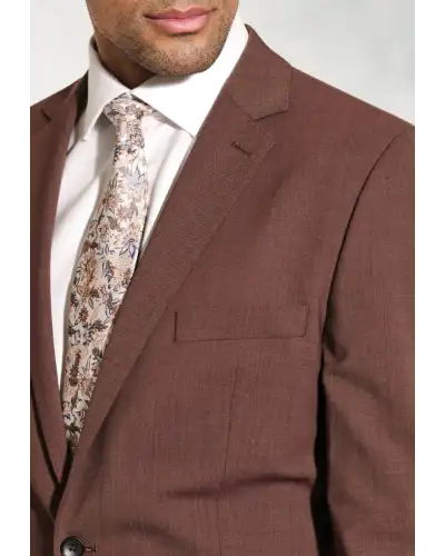 Suit Jackets Brook Taverner Tailored Fit Oliver Rust Melange Wool Blend Suit Jacket £134.00