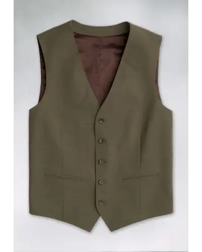 Waistcoats Brook Taverner Tailored Fit Oliver Moss Melange Wool Blend Suit Waistcoat £80.00