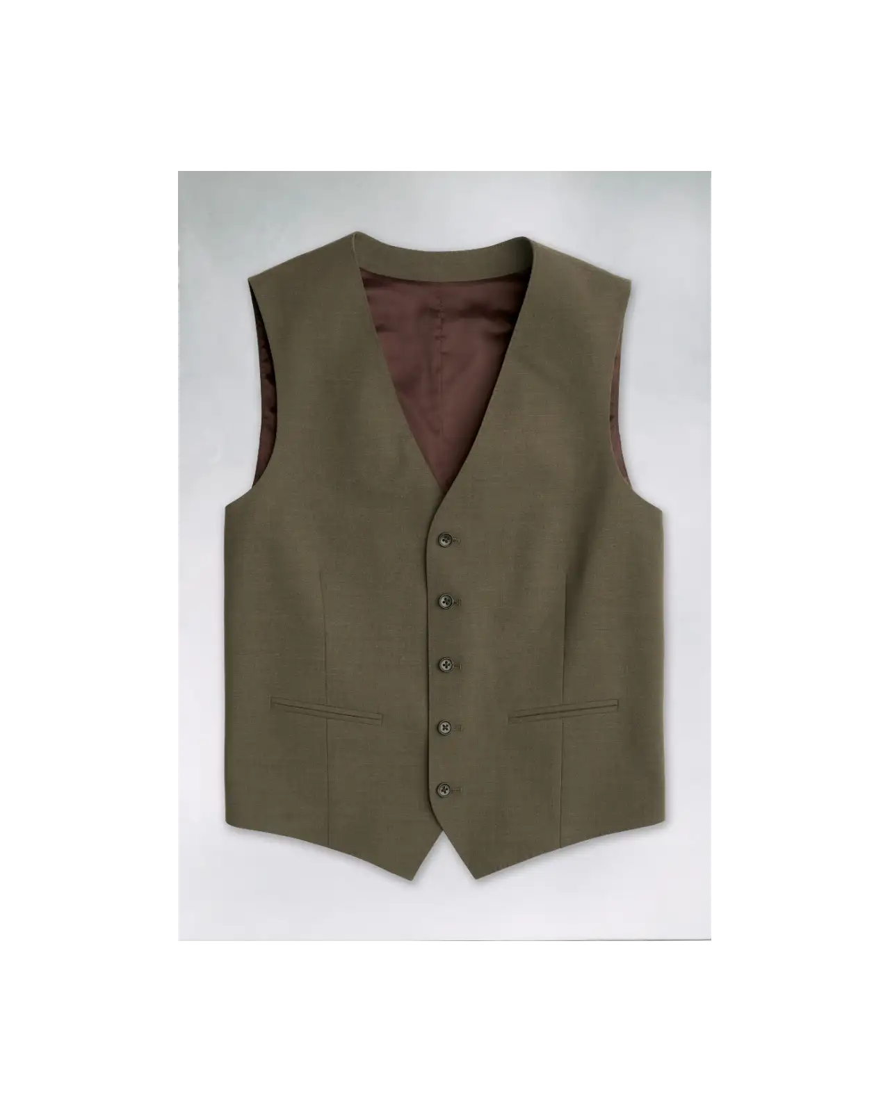 Waistcoats Brook Taverner Tailored Fit Oliver Moss Melange Wool Blend Suit Waistcoat £80.00