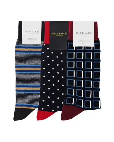 Men PEPER HAROW Mens Socks Bundle - Black £38.00