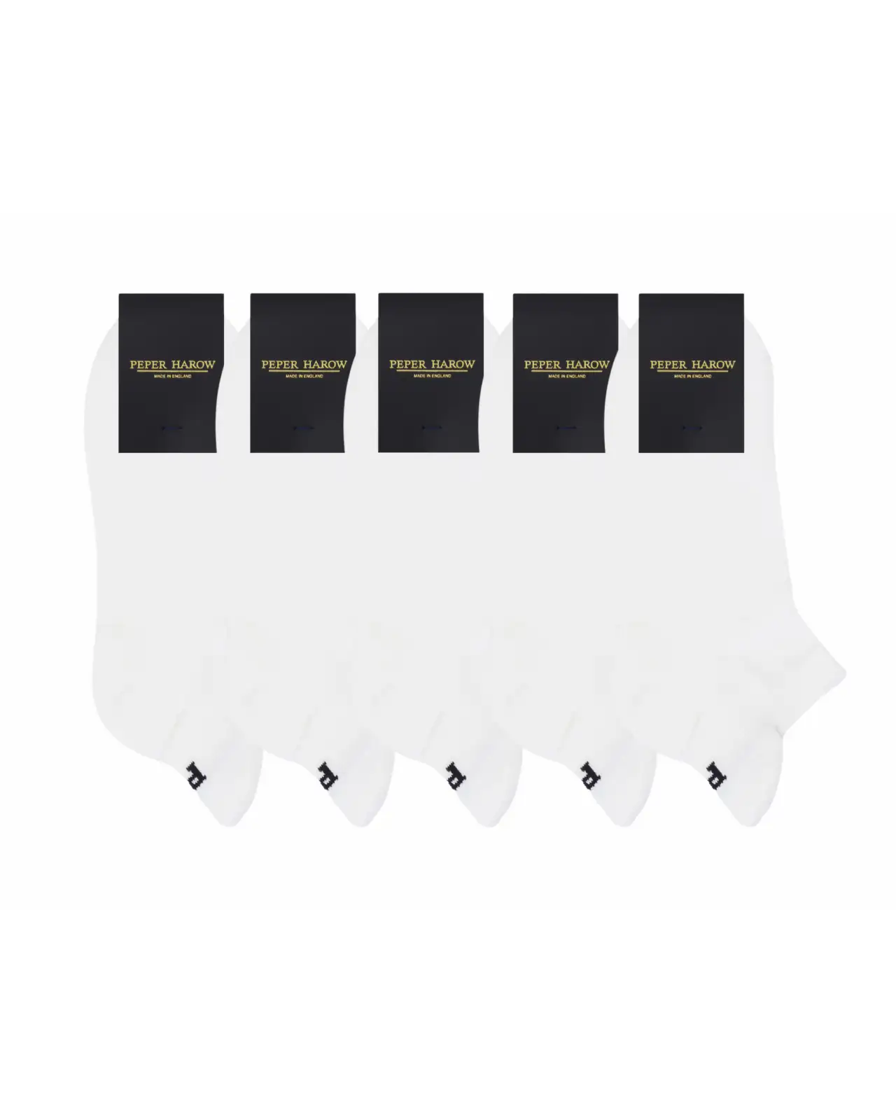 Women PEPER HAROW Womens White Trainer Sport Socks Bundle - Organic £45.00