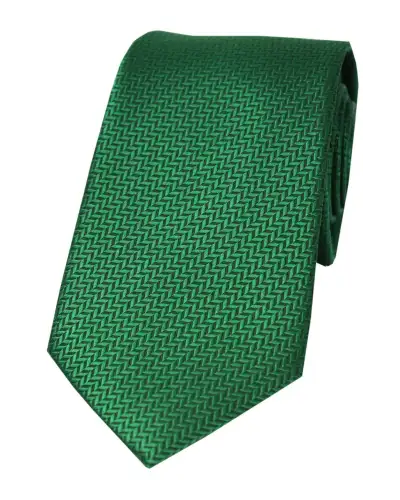 Silk Ties Soprano Ties Soprano Emerald Green Herringbone Silk Tie £24.00