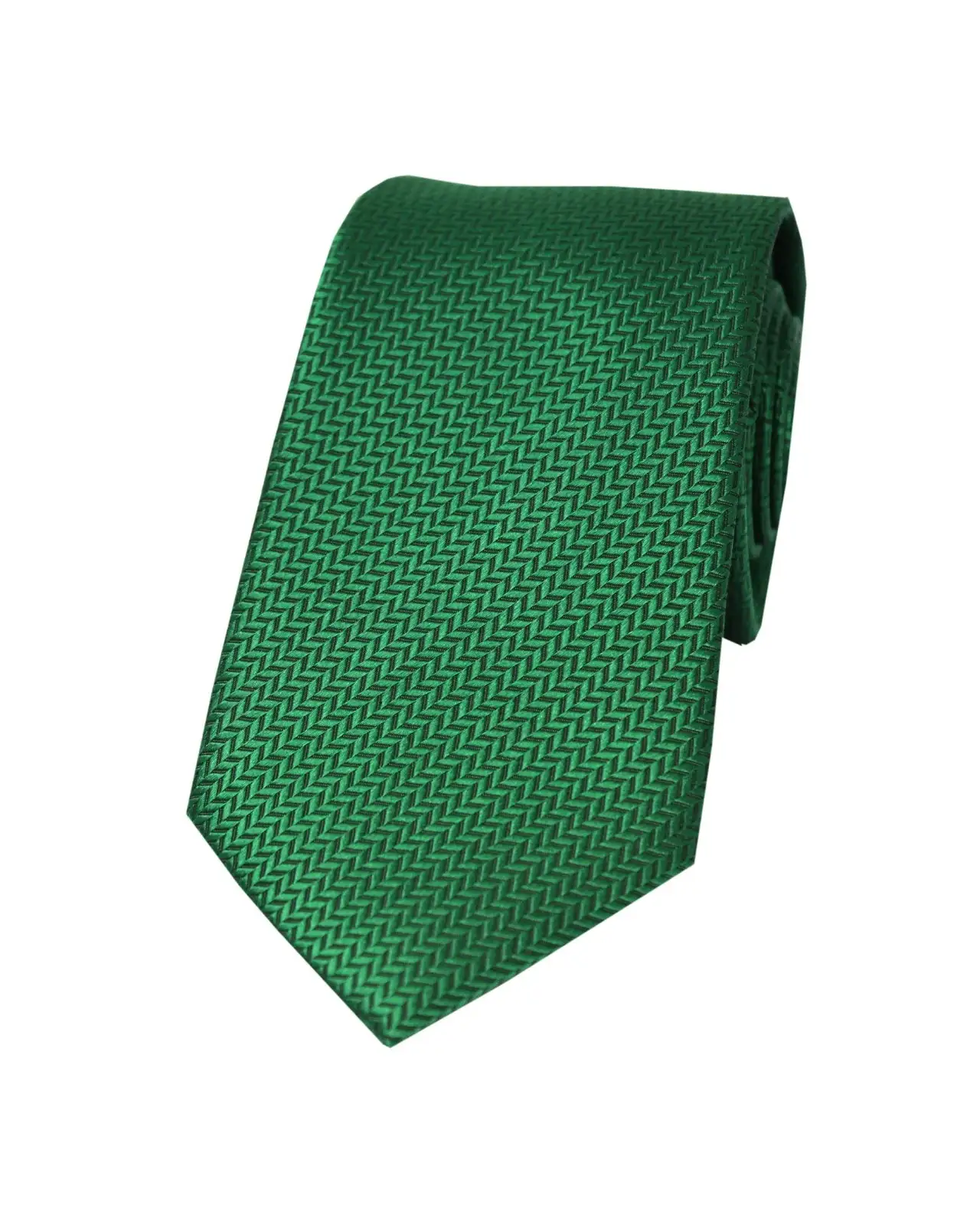 Silk Ties Soprano Ties Soprano Emerald Green Herringbone Silk Tie £24.00