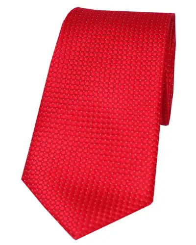 Silk Ties Soprano Ties Soprano Red Plain Box Weave Woven Silk Tie £24.00