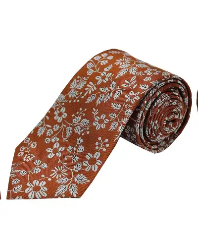 Silk Ties Soprano Ties Soprano Rust Floral Silk Tie £21.00