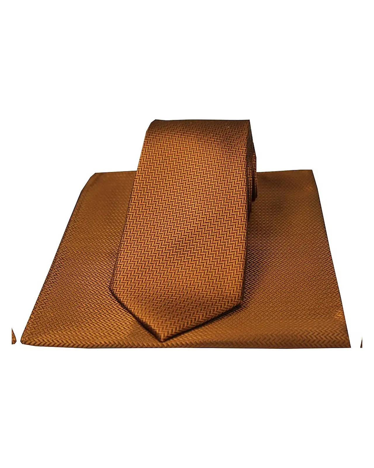 Silk Hankies Soprano Ties Soprano Copper Herringbone Silk Tie And Hanky Set £34.00