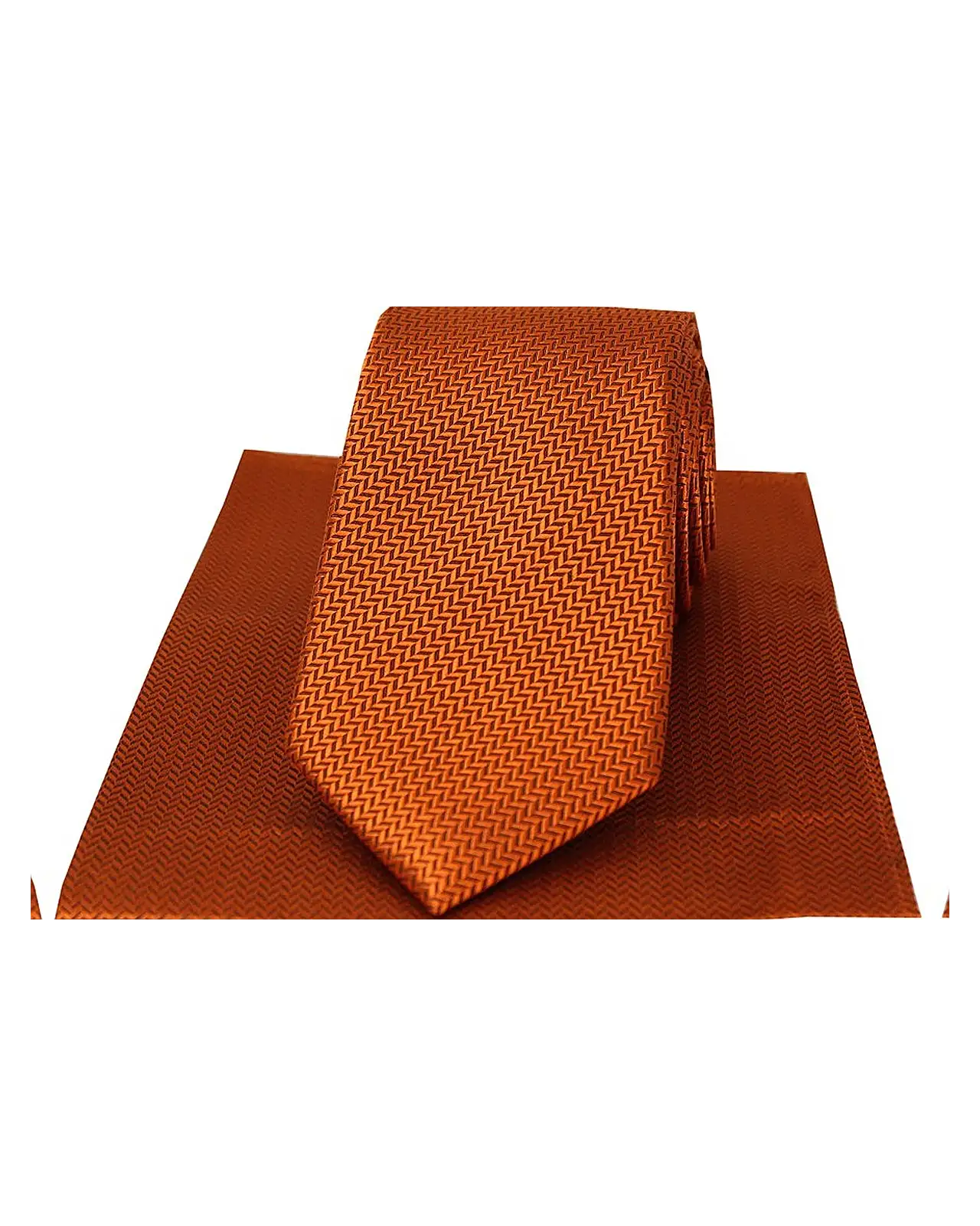 Silk Hankies Soprano Ties Soprano Rust Herringbone Silk Tie And Hanky Set £34.00