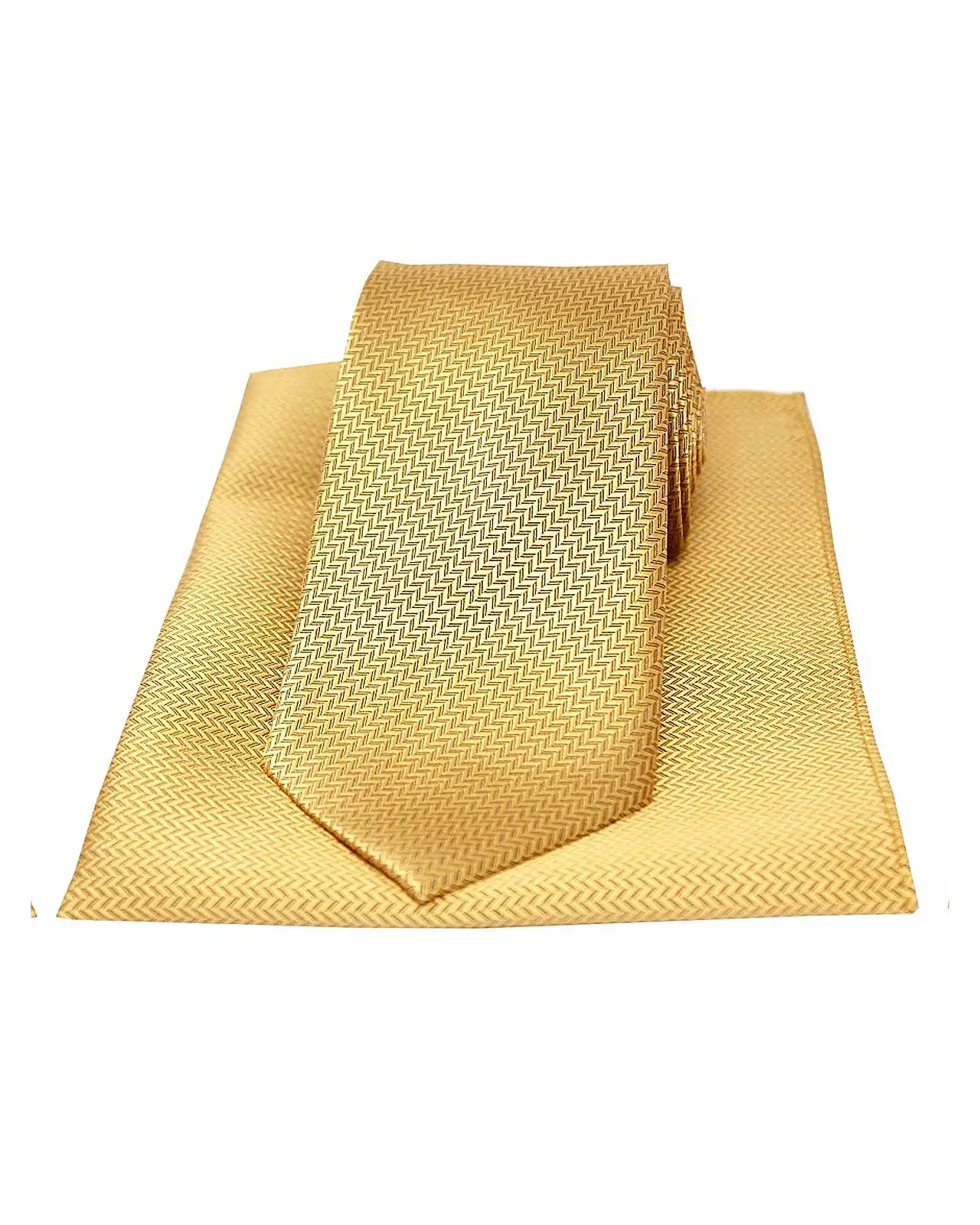 Pocket Square Soprano Ties Soprano Gold Herringbone Silk Tie And Pocket Square £34.00