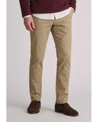 Trousers Brook Taverner Tailored Fit Sand 4 Way Stretch Performance Cotton Trousers £54.00