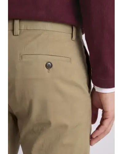 Trousers Brook Taverner Tailored Fit Sand 4 Way Stretch Performance Cotton Trousers £54.00