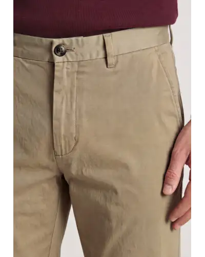 Trousers Brook Taverner Tailored Fit Sand 4 Way Stretch Performance Cotton Trousers £54.00