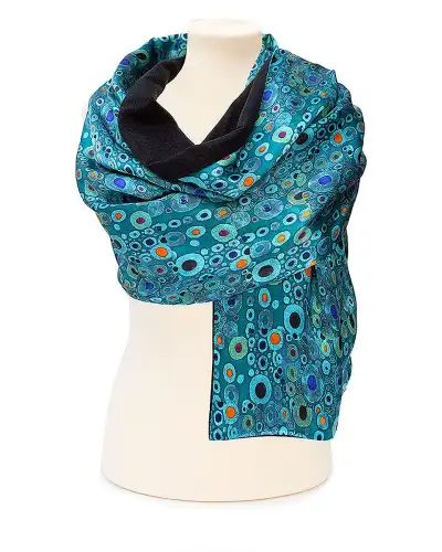 Scarves Fox and Chave Klimt Turquoise Poshmina Stole £116.00