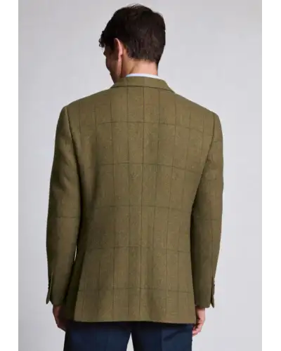 Jackets Brook Taverner Tailored Fit Bentham Olive Check British Wool Jacket £206.00