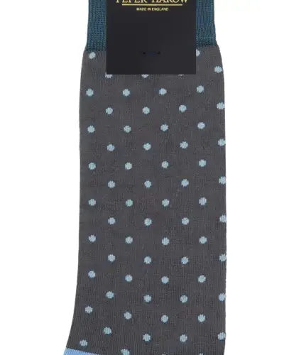 Men PEPER HAROW Pin Polka Mens Socks - Urban Grey £16.00