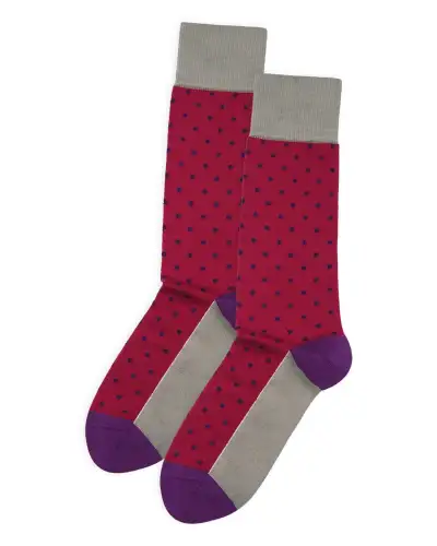 Men PEPER HAROW Pin Polka Mens Socks - Crimson £16.00