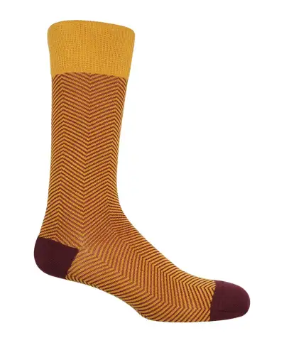 Men PEPER HAROW Lux Taylor Mens Socks - Mustard £16.00