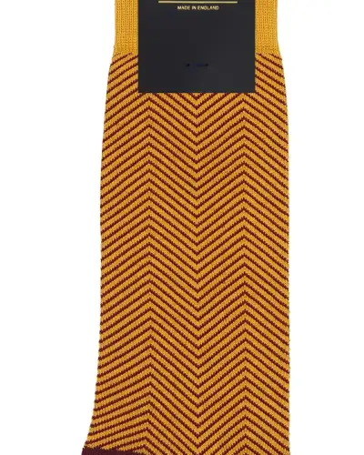 Men PEPER HAROW Lux Taylor Mens Socks - Mustard £16.00