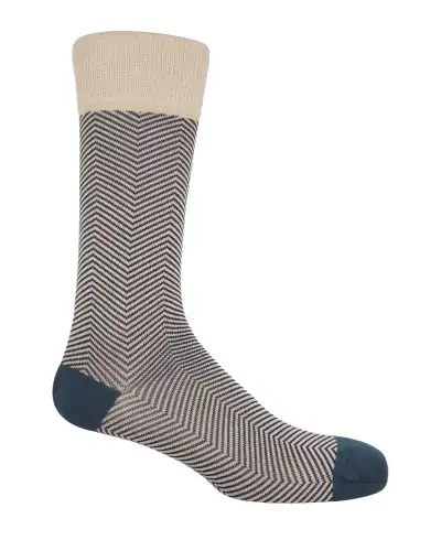 Men PEPER HAROW Lux Taylor Mens Socks - Ecru £16.00