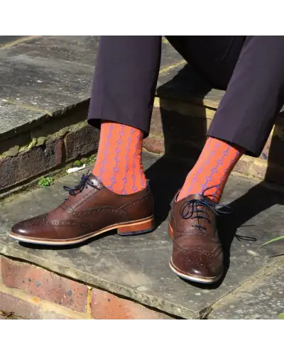 Men PEPER HAROW Beads Mens Socks - Orange £16.00