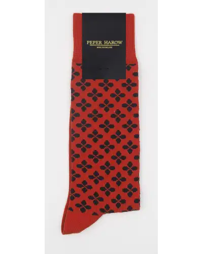 Men PEPER HAROW Clover Mens Socks - Orange £16.00