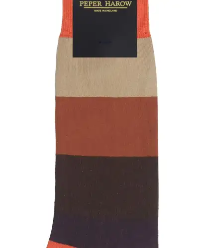 Men PEPER HAROW Block Stripe Mens Socks - Autumn £16.00
