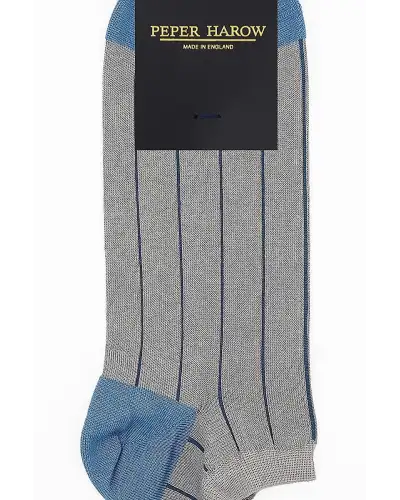 Men PEPER HAROW Pin Stripe Mens Trainer Socks - Grey £13.00
