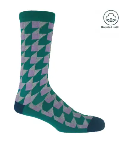 Men PEPER HAROW Dimensional Mens Socks - Teal £14.00