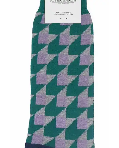Men PEPER HAROW Dimensional Mens Socks - Teal £14.00