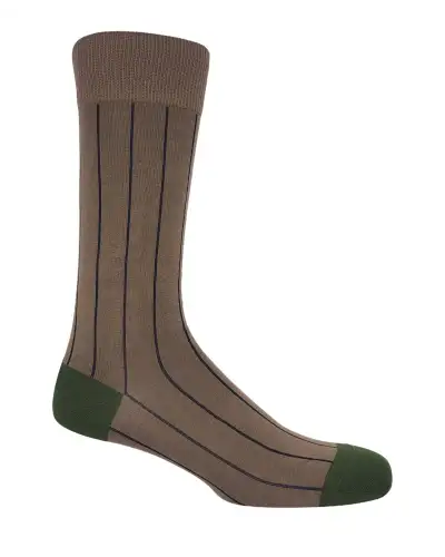Men PEPER HAROW Pin Stripe Mens Socks - Oak £16.00