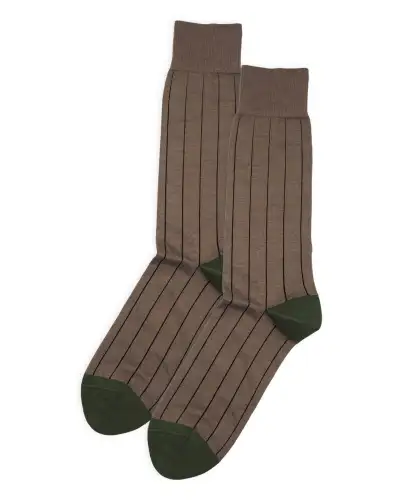 Men PEPER HAROW Pin Stripe Mens Socks - Oak £16.00