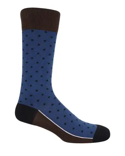 Men PEPER HAROW Pin Polka Mens Socks - Indigo £16.00