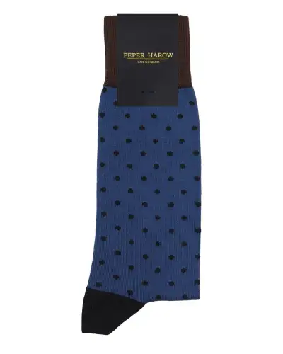 Men PEPER HAROW Pin Polka Mens Socks - Indigo £16.00
