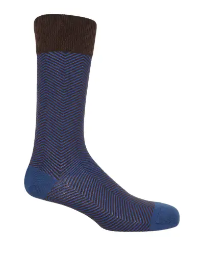 Men PEPER HAROW Lux Taylor Mens Socks - Brown Navy £16.00