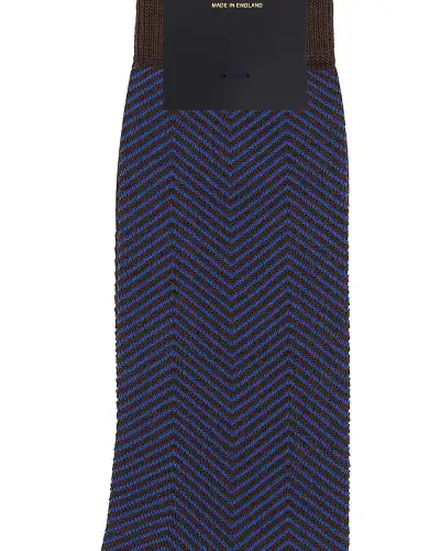 Men PEPER HAROW Lux Taylor Mens Socks - Brown Navy £16.00