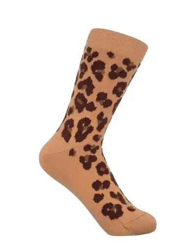 Women PEPER HAROW Leopard Womens Socks - Brown £15.00