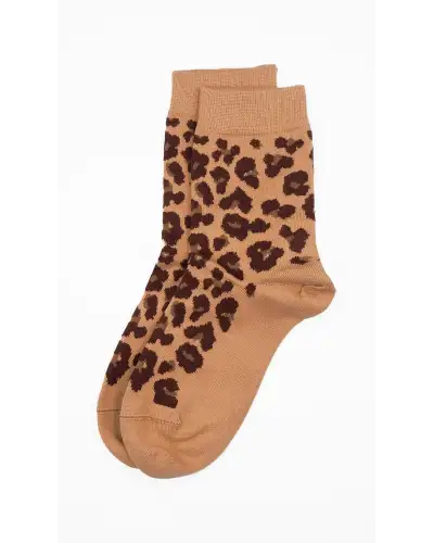 Women PEPER HAROW Leopard Womens Socks - Brown £15.00
