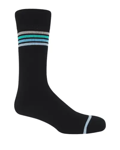 Men PEPER HAROW Mix Tape Mens Socks - Black £16.00