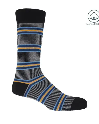 Men PEPER HAROW Multistripe Mens Socks - Black £14.00