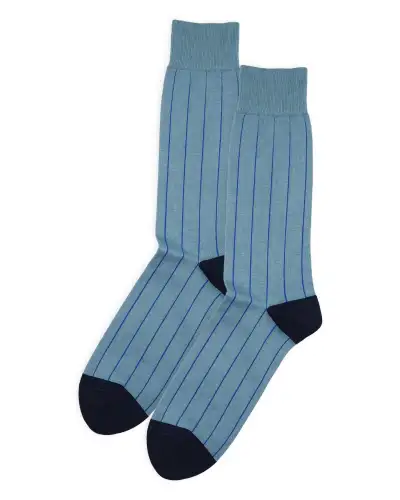 Men PEPER HAROW Pin Stripe Mens Socks - Sky Blue £16.00