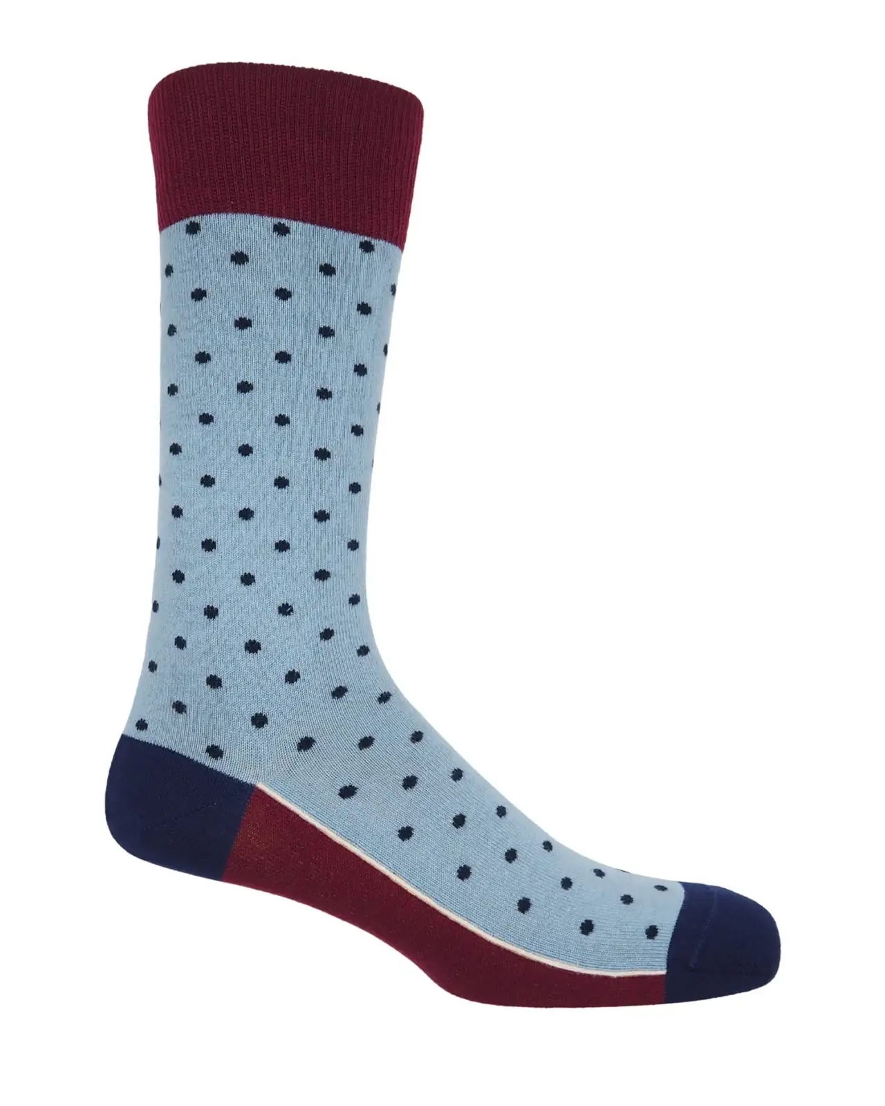Men PEPER HAROW Pin Polka Mens Socks - Sky Blue £16.00