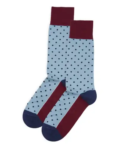 Men PEPER HAROW Pin Polka Mens Socks - Sky Blue £16.00